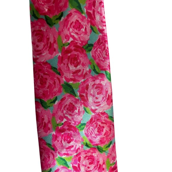 Pink Floral Microfiber Handmade Tie For Men - Picture 7 of 7